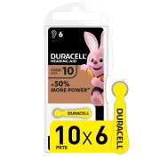 Батарейки Duracell ZA10-6BL (60/600/54000)