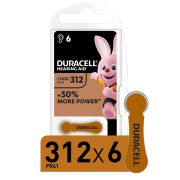 Батарейки Duracell ZA312-6BL (60/600/54000)