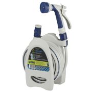 GWHR6-051 GREEN APPLE Катушка компактная (mini) с ручкой + шланг 9,5 мм (3/8) х 10 м  с пластик. пис