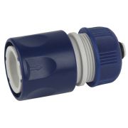 GAES20-05 GREEN APPLE ЕСО Соединитель (Коннектор) с аквастопом для шланга 12 мм (1/2), пластик (50/2