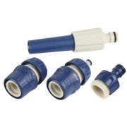 GAKP12-095 GREEN APPLE ЕСО Комплект для полива (наконечник, штуцер, коннектор, коннектор с аквастопо