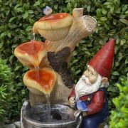 GANF-03 GREEN APPLE Настольный фонтан Гном Лесник 31 см (4/60)