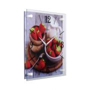 3535-112 (10) Часы квадрат «Клубничное счастье»ДВП, стекло, пластмасса, металл 35х35х4см