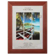 Фоторамка Image Art С18 13х18 деревянная из сосны, цвет красное дерево, вставка стекло