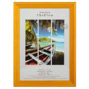 Фоторамка Image Art С18 15х21 деревянная из сосны, цвет янтарь, вставка стекло