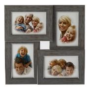 Фоторамка Image Art  PL88-4 пластиковая мультирамка квадратная размер фото 10х15 цвет морозное серебро рамка на 4 фото