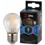 ЭРА F-LED P45-9w-840-E27 ЭРА (филамент, шар, 9Вт, нейтр, E27) (10/100/4000)
