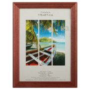 Фоторамка Image Art С18 15х21 деревянная из сосны, цвет красное дерево, вставка-прозрачный пластик (58шт)