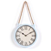 Innova Часы W08309, материал металл + крафт веревка, диаметр 22 см, цвет голубой (4/240)