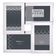 Innova PI08005 Ф/рамка 4 фото 10*15  Multi Opening SS  серебро, металл (6/144)