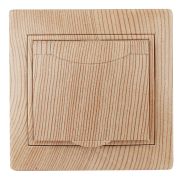 1-203-11 Intro Розетка 2P+E Schuko с крышкой, 16А-250В, IP20, СУ, Plano, сосна (10/100/2500)