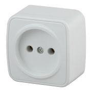 3-201-01 Intro Розетка 2P, 16А-250В, IP20, ОУ, Polo, белый (20/400/4800)