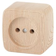 3-201-11 Intro Розетка 2P, 16А-250В, IP20, ОУ, Polo, сосна (20/400/4800)