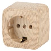 3-202-11 Intro Розетка 2P+E Schuko, 16А-250В, IP20, ОУ, Polo, сосна (16/320/3840)