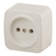 3-201-02 Intro Розетка 2P, 16А-250В, IP20, ОУ, Polo, сл.кость (20/400/4800)