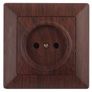 4-201-10 Intro Розетка 2P, 16А-250В, СУ, Solo, венге (10/200/2400)