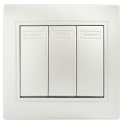 Выключатель Intro Plano 1-106-06 тройной, 10А-250В, IP20, СУ, перламутр