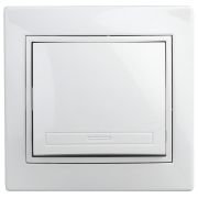 Кнопка Intro Plano 1-109-01 включения 10А-250В, IP20, СУ, Plano, белый