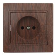 Розетка Intro Plano 1-201-10 без заземления 2P 16А-250В IP20 СУ венге