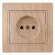 Розетка Intro Plano 1-201-11 без заземления 2P 16А-250В IP20 СУ сосна