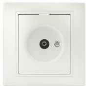 Розетка Intro Plano 1-301-06 TV одиночная, IP20, СУ, перламутр