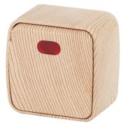 Выключатель Intro Polo 3-102-11 одноклавишный с подсветкой, 10A-250В, IP20, ОУ, сосна