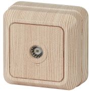 Розетка Intro Quadro 2-301-11 TV одиночная, IP20, ОУ, сосна