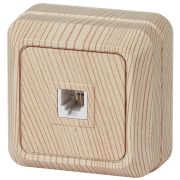 Розетка Intro Quadro 2-302-11 телефонная RJ11, IP20, ОУ, сосна