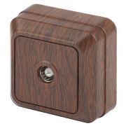 Розетка Intro Quadro 2-301-10 TV одиночная, IP20, ОУ, венге