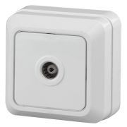 Розетка Intro Quadro 2Э-301-01 TV одиночная, ОУ, б.м.п., белый