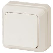 Выключатель Intro Quadro 2-101-02 одноклавишный 10А-250В, IP20, ОУ, слоновая кость