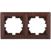 Рамка для розеток и выключателей Intro Solo 4-502-10 на 2 поста, СУ, венге