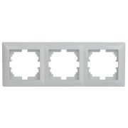 Рамка для розеток и выключателей Intro Solo 4-503-01 на 3 поста, СУ, белый