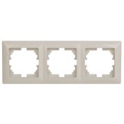 Рамка для розеток и выключателей Intro Solo 4-503-02 на 3 поста, СУ, слоновая кость