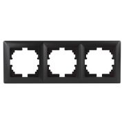 Рамка для розеток и выключателей Intro Solo 4-503-05 на 3 поста, СУ, Solo, антрацит