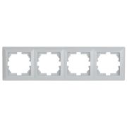 Рамка для розеток и выключателей Intro Solo 4-504-01 на 4 поста, СУ, белый