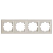 Рамка для розеток и выключателей Intro Solo 4-504-02 на 4 поста, СУ, Solo, слоновая кость