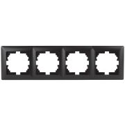 Рамка для розеток и выключателей Intro Solo 4-504-05 на 4 поста, СУ, антрацит