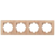 Рамка для розеток и выключателей Intro Solo 4-504-11 на 4 поста, СУ, сосна