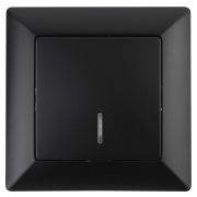 Выключатель Intro Solo 4-102-05 одноклавишный с подсветкой, 10А-250В, IP20, СУ, антрацит