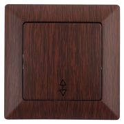 Переключатель Intro Solo 4-103-10 одноклавишный 10А-250В, IP20, СУ, венге