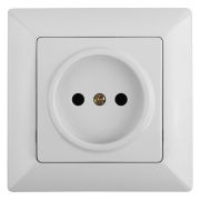 Розетка Intro Solo 4-201-01 без заземления 2P 16А-250В IP20 СУ белый