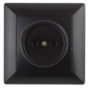Розетка Intro Solo 4-201-05 без заземления 2P 16А-250В IP20 СУ антрацит