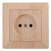Розетка Intro Solo 4-201-11 без заземления 2P 16А-250В IP20 СУ сосна