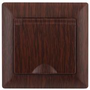 Розетка Intro Solo 4-203-10 с заземлением 2P+E Schuko с крышкой 16А-250В IP20 СУ венге