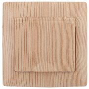 Розетка Intro Solo 4-203-11 с заземлением 2P+E Schuko с крышкой 16А-250В IP20 СУ сосна