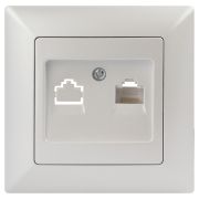 Розетка Intro Solo 4-303-06 информационная RJ45 IP20 СУ перламутр