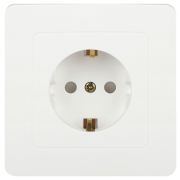 Розетка Intro Style 7-206-01 с заземлением 2P+E Schuko со шторками, 16А-250В, IP20, СУ, белый