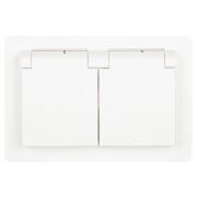 Розетка Intro Style 7-207-01 2P+E Schuko с крышкой штор., 16А-250В, IP20, СУ, белый