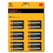 Батарейки Kodak LR6-12BL perforated (6x2BL) XTRALIFE Alkaline [KAA-2x6 perf] (144/576/18432)